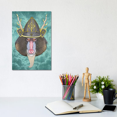 Mandril Samurai by Barruf - Wrapped Canvas Gallery-Wrapped Canvas Giclée