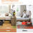 Queen Platform Bed – USB + Drawers, Linen Upholstery