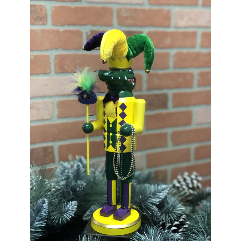 Mardi Gras Alligator Nutcracker