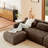 Premium Plush Modular Sectional Sofa, Chocolate, Living Room Comfort