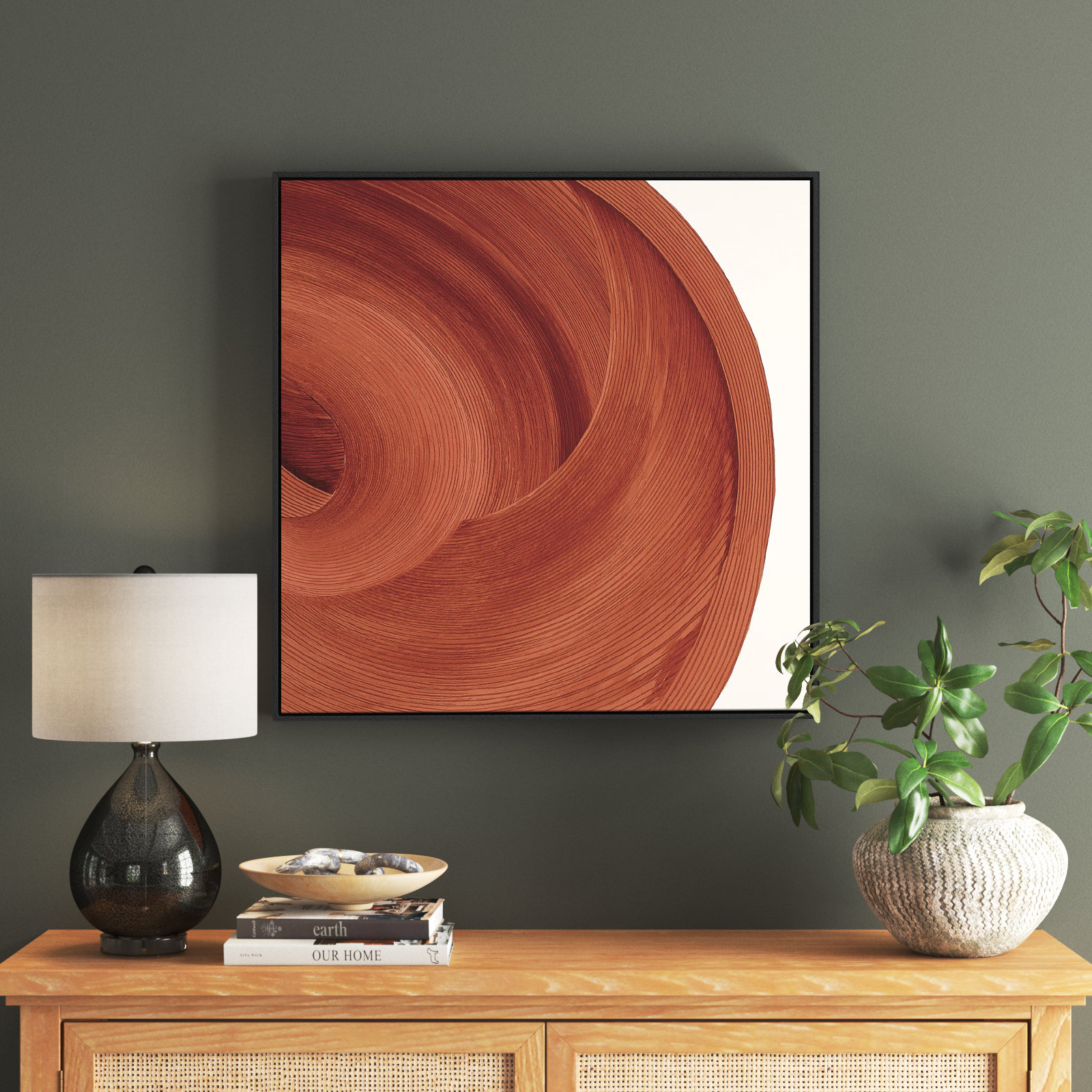 Thormond "Affogato" Painting, Espresso , 31.5" H x 31.5" W x 2" D