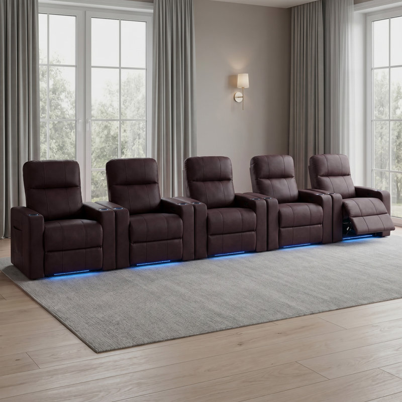 Fauteuil inclinable Randal Luxury Zero Gravity Power Home Cinéma, Brown