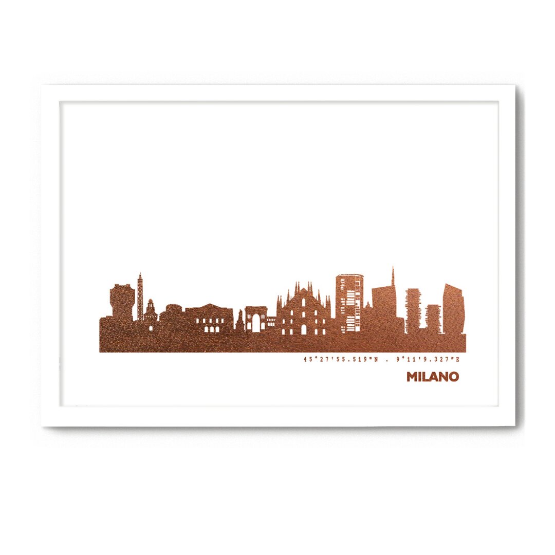 Gerahmtes Poster Milan Skyline