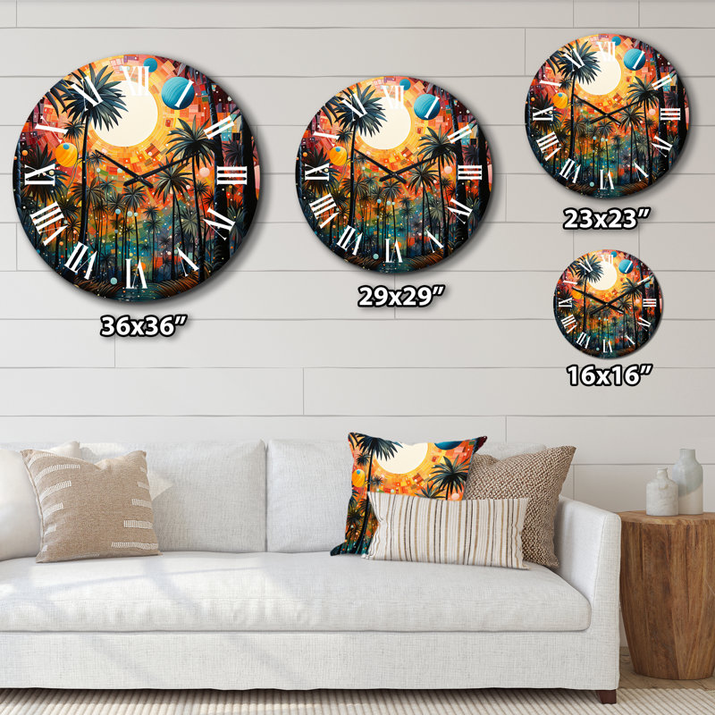 Corly - Horloge murale florale, Grand
