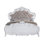 Lit Latisha en tissu et finition blanche