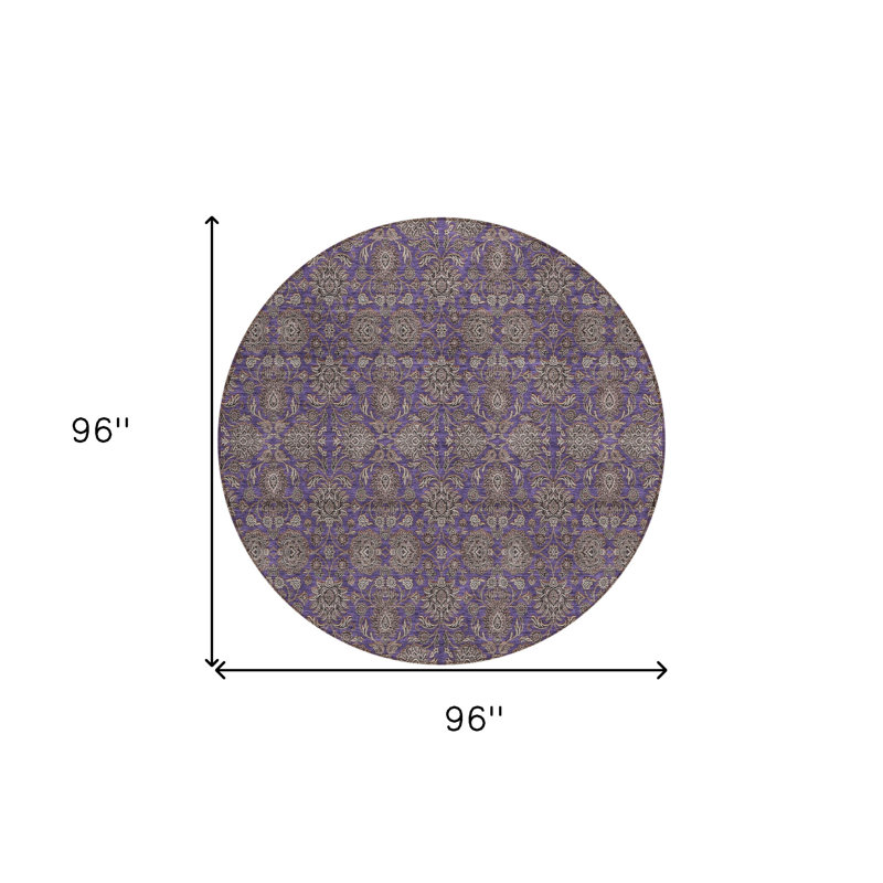 Tapis beige rond 8 po