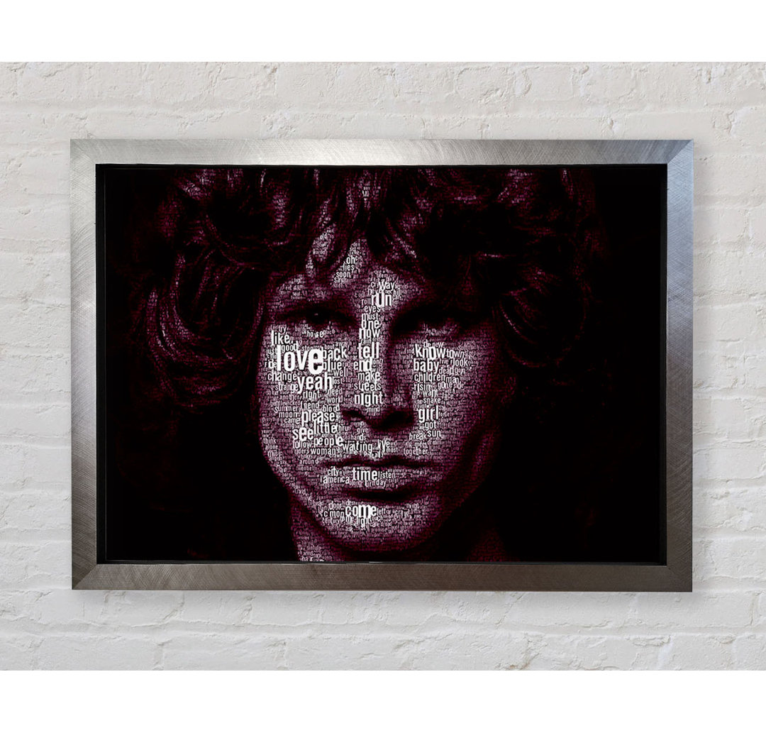 Jim Morrison Words - Einzelne Bilderrahmen Kunstdrucke