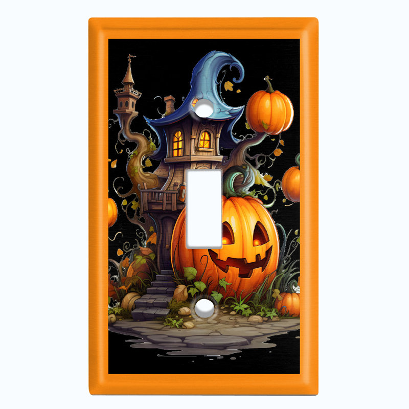 Plaque murale standard Halloween à 1 interrupteur à bascule