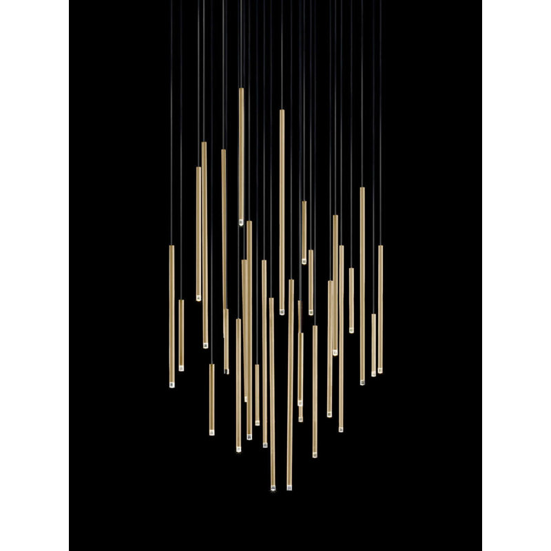 Lodes A-Tube Nano Suspension Lamp Transparent Cable Low-V, Gold, 11.81'' H X 0.78'' W X 0.78'' D