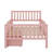 Twin Size Wood Platform Bed with Guardrails On Both Sides And Two Drawers-101489729