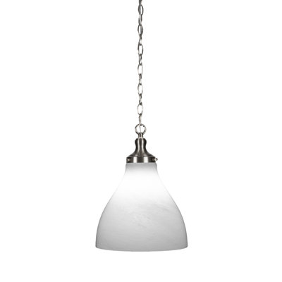 Juno Chain Hung Pendant With 11.75" Glass