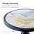 Cheryll Metal Side Table With Ocean Marble-Pattern Top And Hammered Base