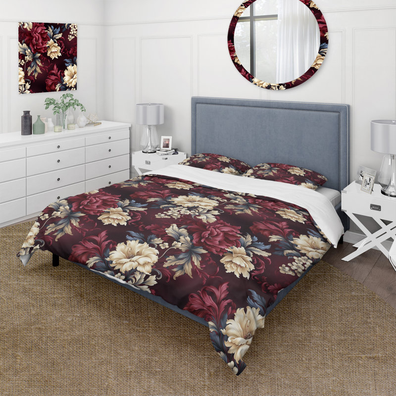 Ensemble de housse de couette Regency, Housse de couette pour grand lit et 2 taies décor
