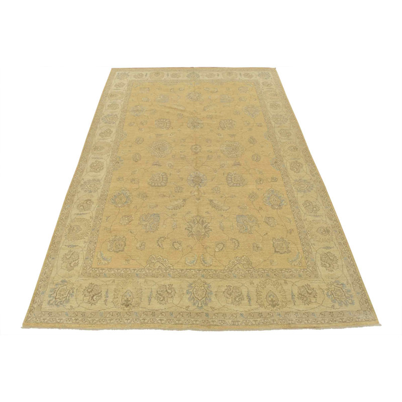 Glorice One-of-a-Kind 10'1'' X 14'3'' New Age Wool Area Rug Gold