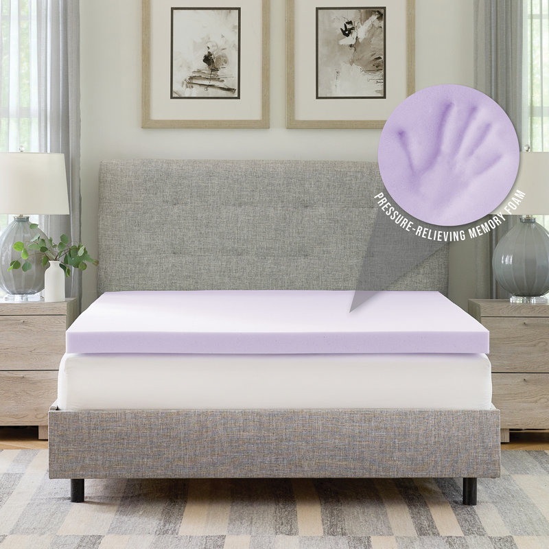 Twin Lavender Infused Memory Foam Mattress Topper