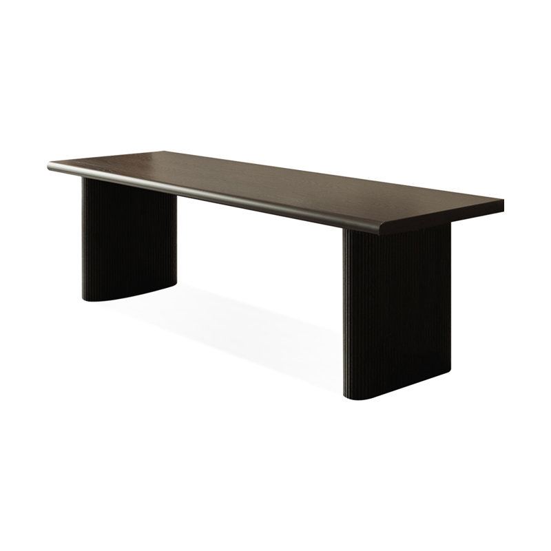 Black Rectangular Solid Wood desk, 29.53" H x 94.49" W x 27.56" D