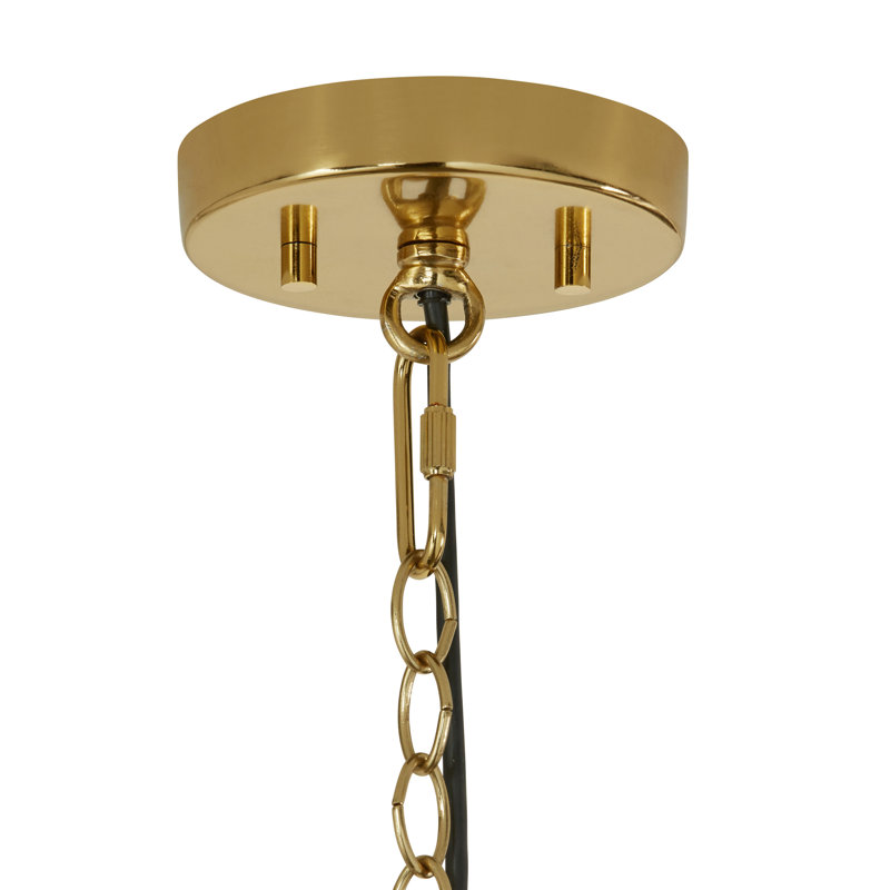 8"W Marquarious 1-Light Textured Glass Pendant