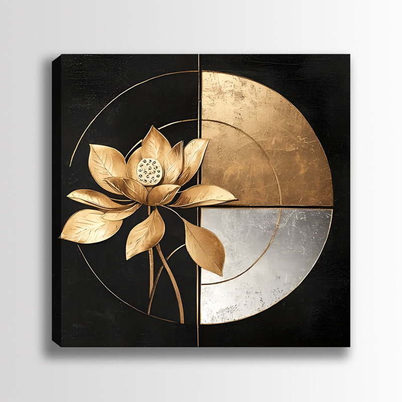 Peinture décorative sur toile, H 27,6 po x l 27,6 po