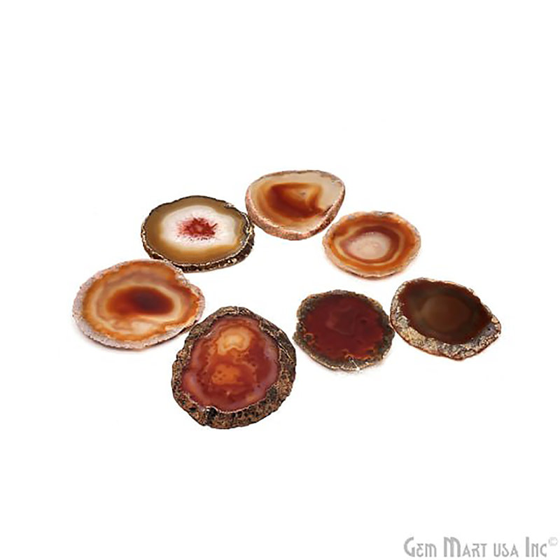 Sous-verres en agate rouge naturel, accessoires de cuisine