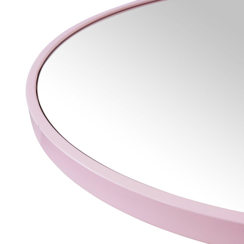 Leia 20 in. Round Mirror, Pink