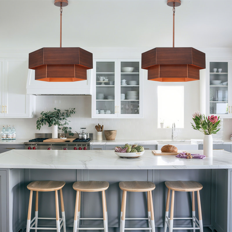 4-Light Dimmable Drum Chandelier