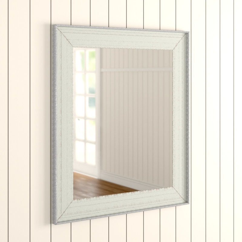 Flat Wall Mirror, 34" H x 28" W