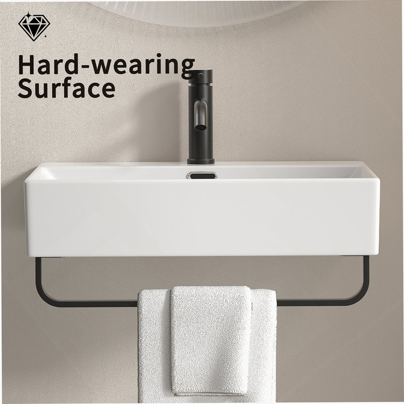 Vessel Sink, Small Vessel Sink With Towel Rack For Bathrooms