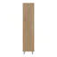 Armoire de rangement autoportante avec tablettes de rangement internes, grande porte simple, 4 tablettes intérieures, poignée et pieds en métal-128964502