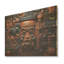 Motif de motifs kuba africain brun et noir - Masque africain sur bois-1994439851