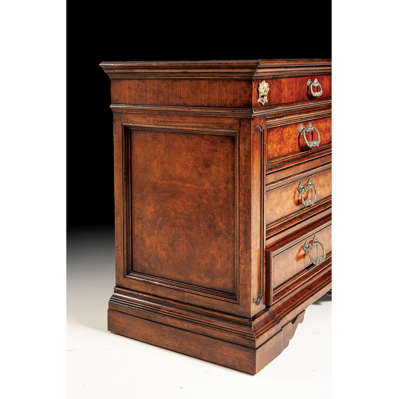4 - Drawer Solid Wood Nightstand in Brown