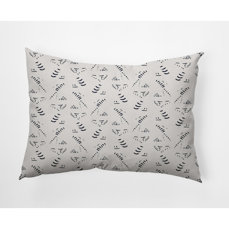 Outdoor Rectangular Pillow Cover & Insert, Navy Blue