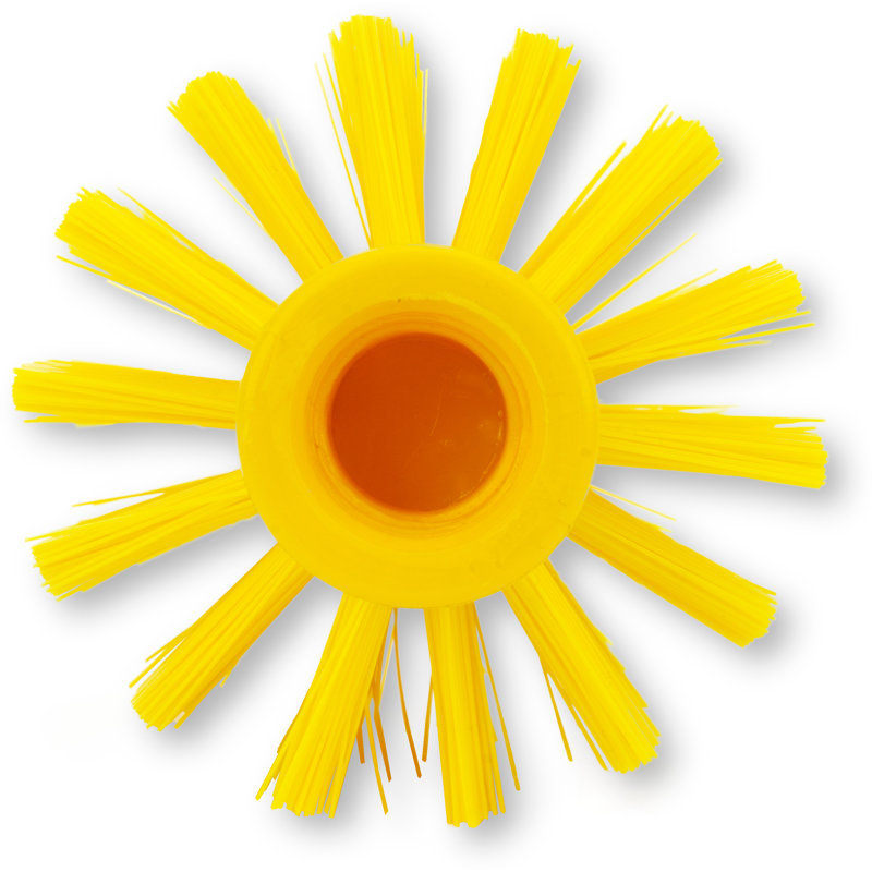 Cleaning Brushes, 5.90" H x 5.90" L x 3" W, Yellow