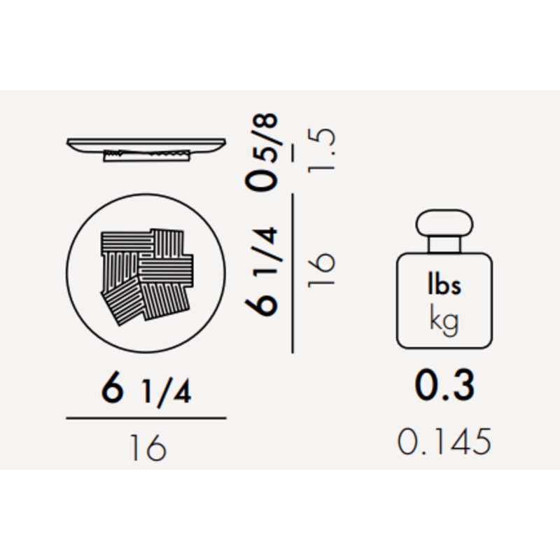 Trama Melamine Salad/Dessert Plate, Light Gray