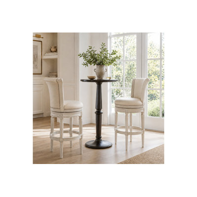 Maven Lane Pullman Stool with Fabric Upholstery