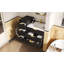 Meuble-lavabo mural moderne de 24 po avec lavabo en céramique et rangement spacieux Kaede-123512830
