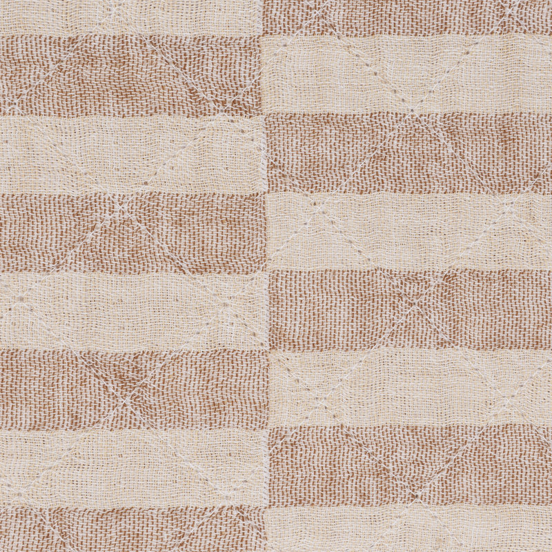 Stripe Quilted Muslin Changing Pad Cover, Cocoa