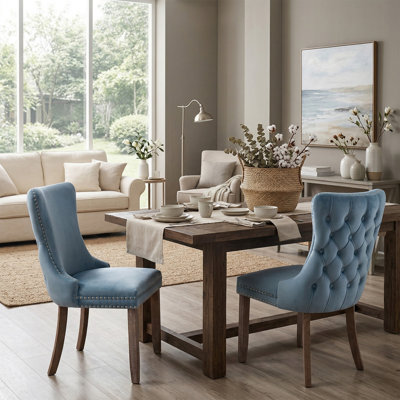 Meritxell Tufted Velvet Upholstered Back Parsons Chair Dining Chair