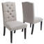 Chaise d'appoint capitonnée et espresso Centerton-33435259