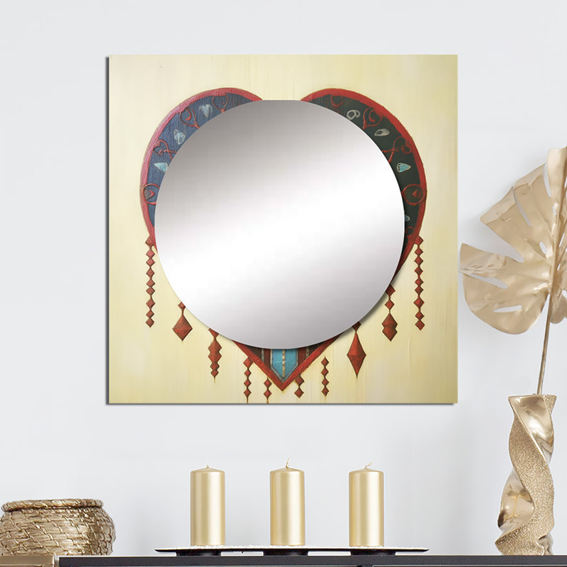 Miliam - miroir carré africain pour décoration murale, 29 po x 29 po