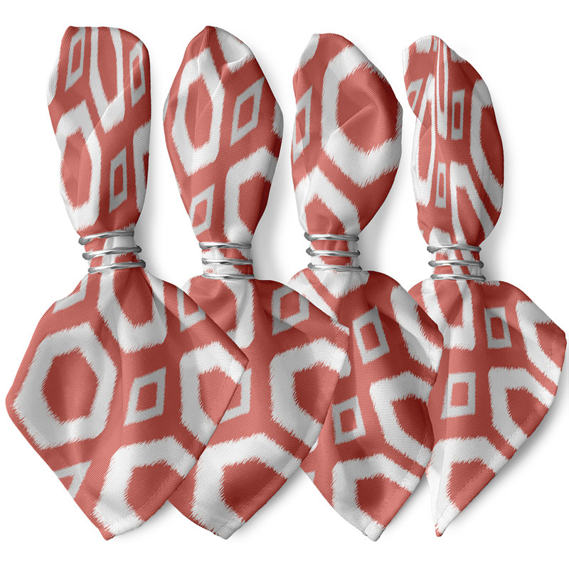 Ensemble de serviettes 4 pièces Zavala, L 18 po x L 18 po, Orange