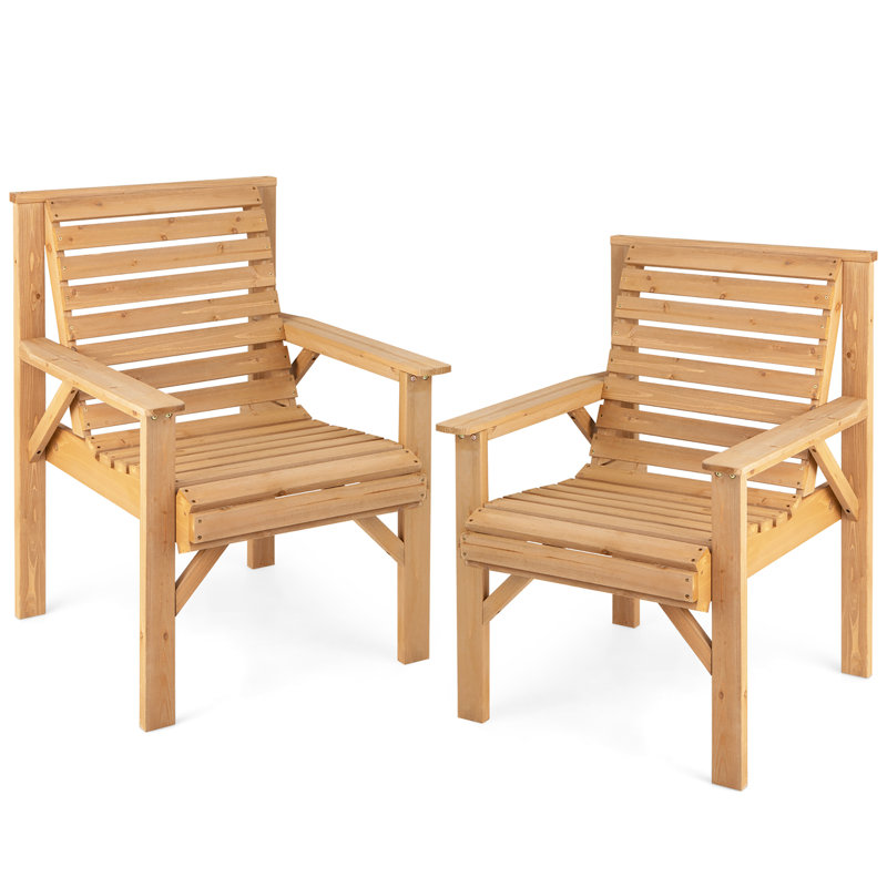 Solid Wood Outdoor Dining Armchair