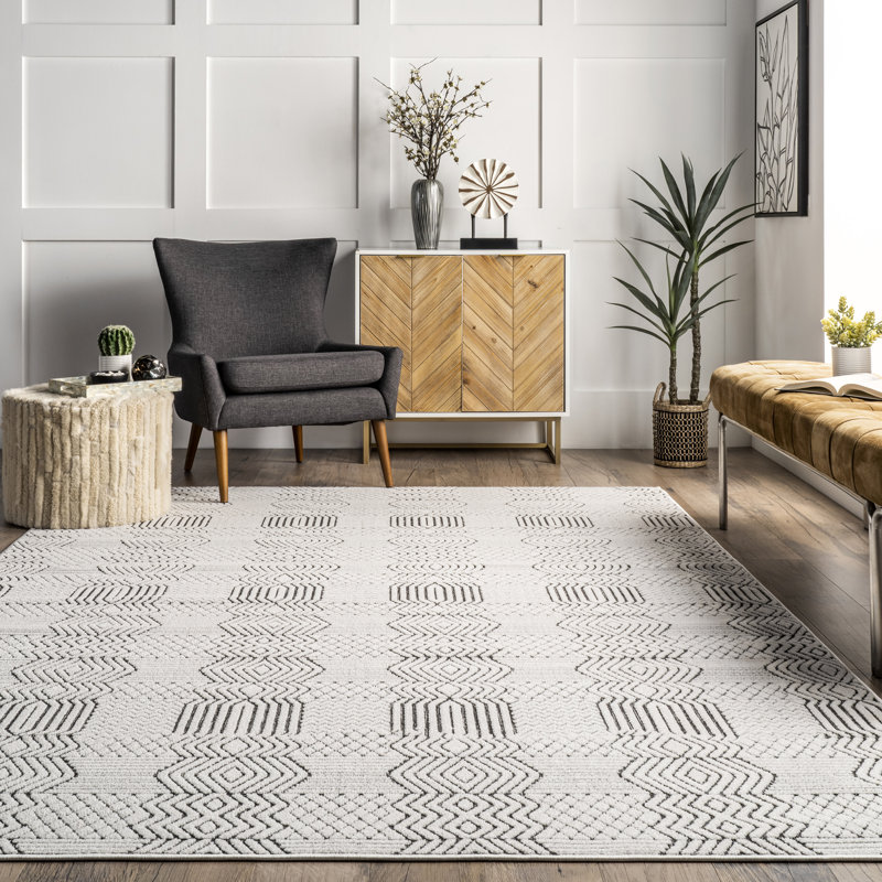 Achilleas Geometric Indoor Rug, Rectangle 6'7" x 9'