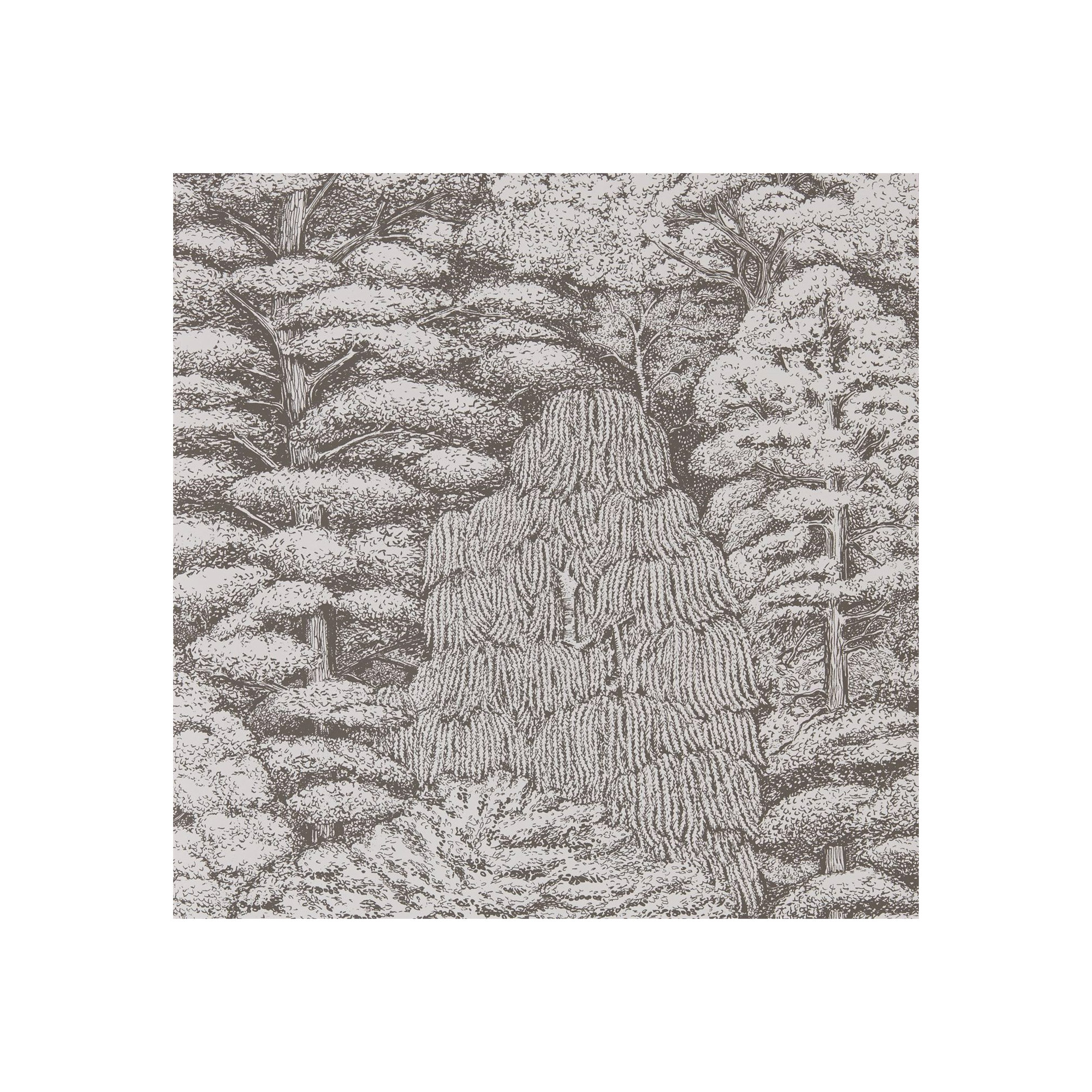 Woodland Toile Wallpaper, Ivory/Charcoal