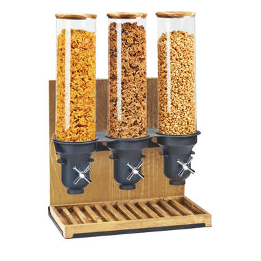 Rosseto Pro-Bulk Triple Bamboo Stand Cereal Dispenser