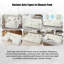 Ensemble de chaises d'appoint en chenille Comfort, style moderne beige pour le salon