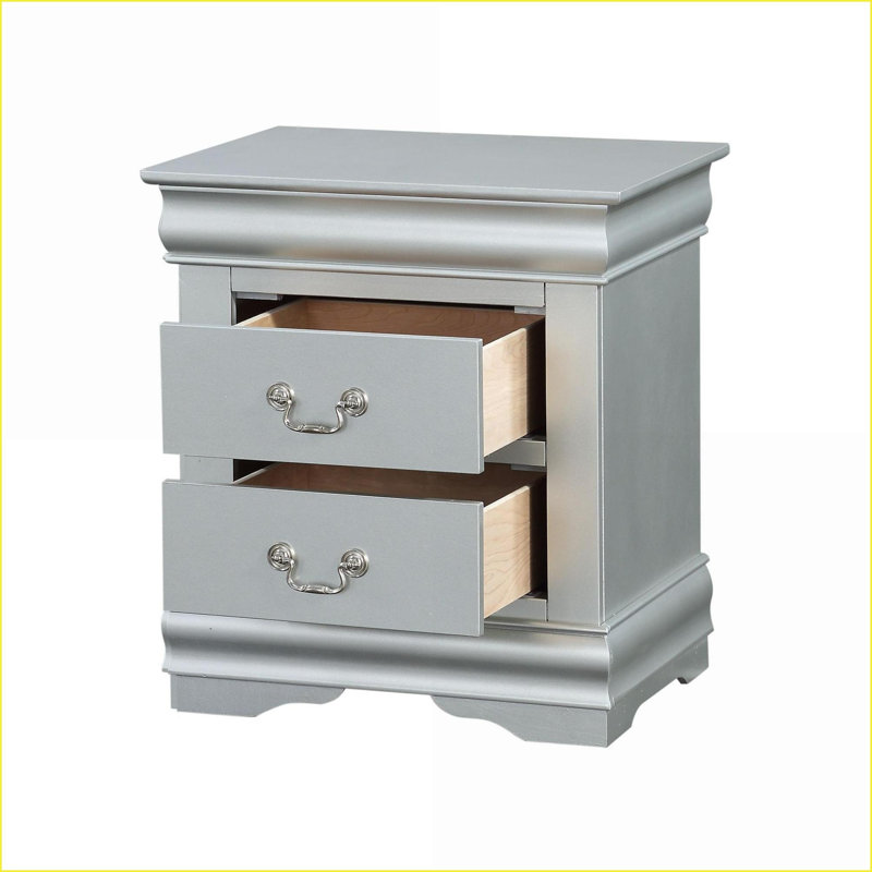 Table de chevet 1 tiroir Louis Philippe III Platinum