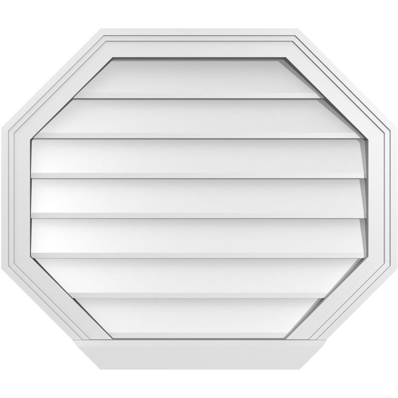 Évent horizontal gondole allongé en surface octogonal Signature, H 24 po x l 28 po x P 2 po