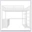 Lit mezzanine en métal avec garde-robe, bureau en forme de L et cubes de rangement pour des espaces de vie et d'étude polyvalents-129431916-129431920