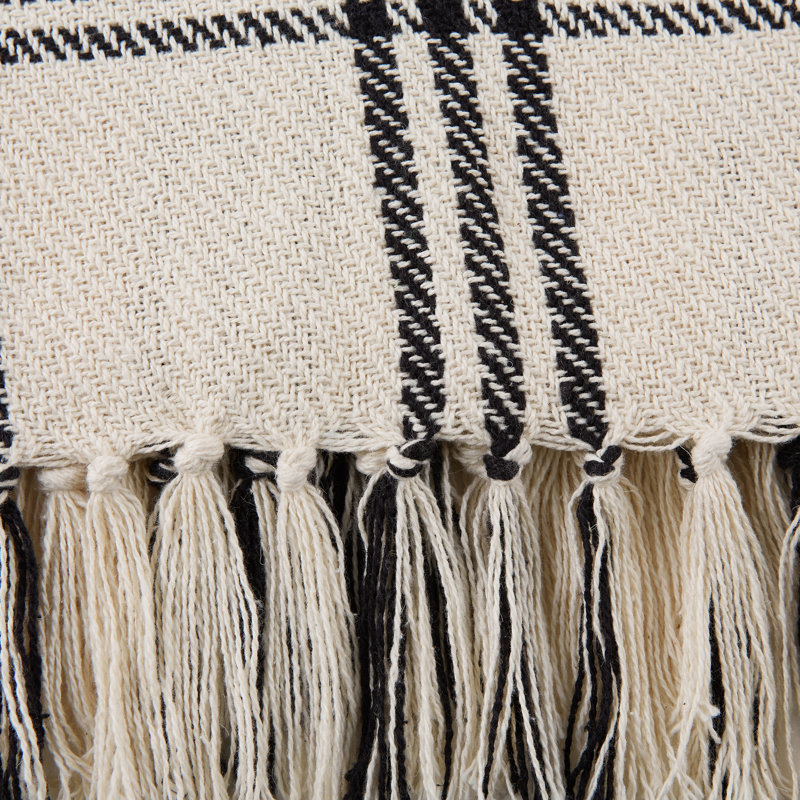 Hand Woven Throw Blanket, Black