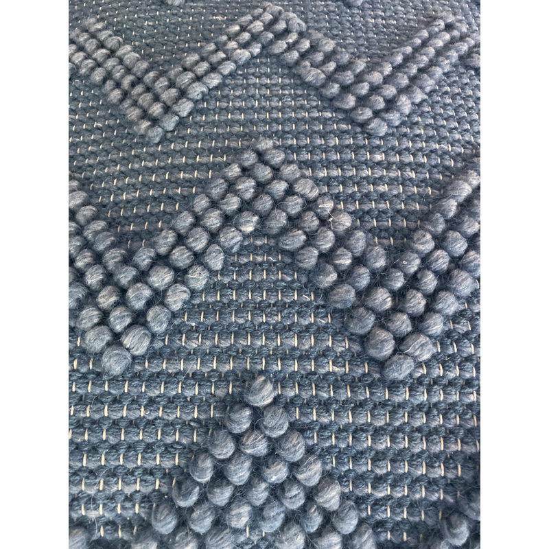 Square Cotton Chevron Pillow Cover & Insert, Blue